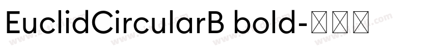 EuclidCircularB bold字体转换